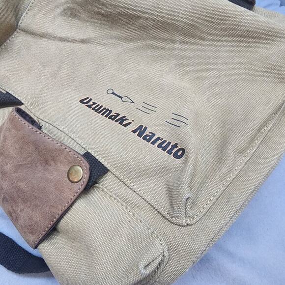 Naruto Uzumaki Brown Laptop Canvas Backpack Bookbag - Picture 8 of 11